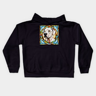 Stained Glass Argentinian Dogo Kids Hoodie